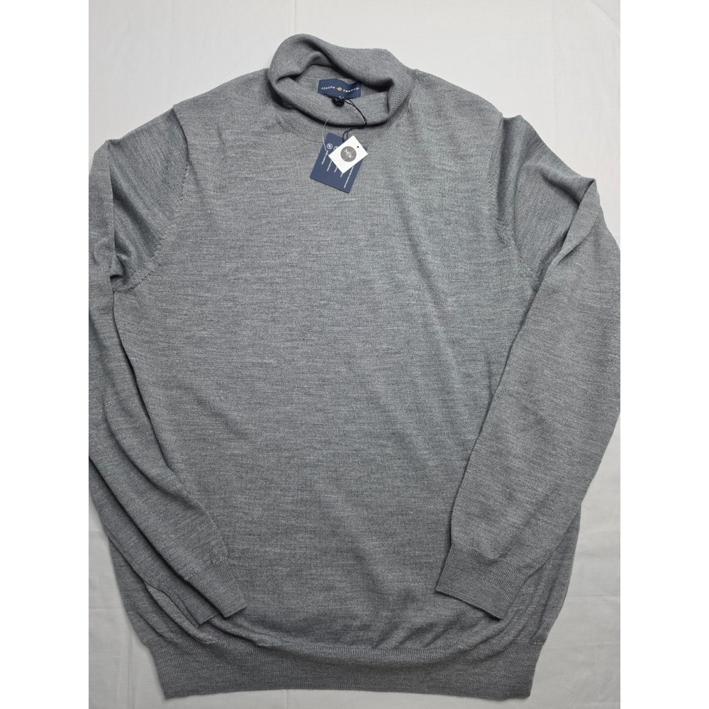 Joseph Abboud Sweater Men's 3XLT Gray Tight Knit Merino Wool Turtleneck Pullover
